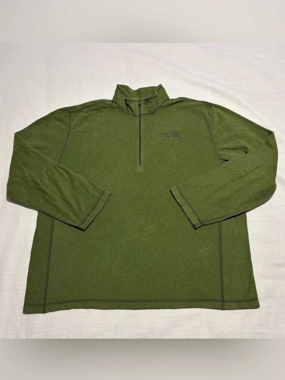 The North Face Moss Green 1/4 Zip Fleece Jacket